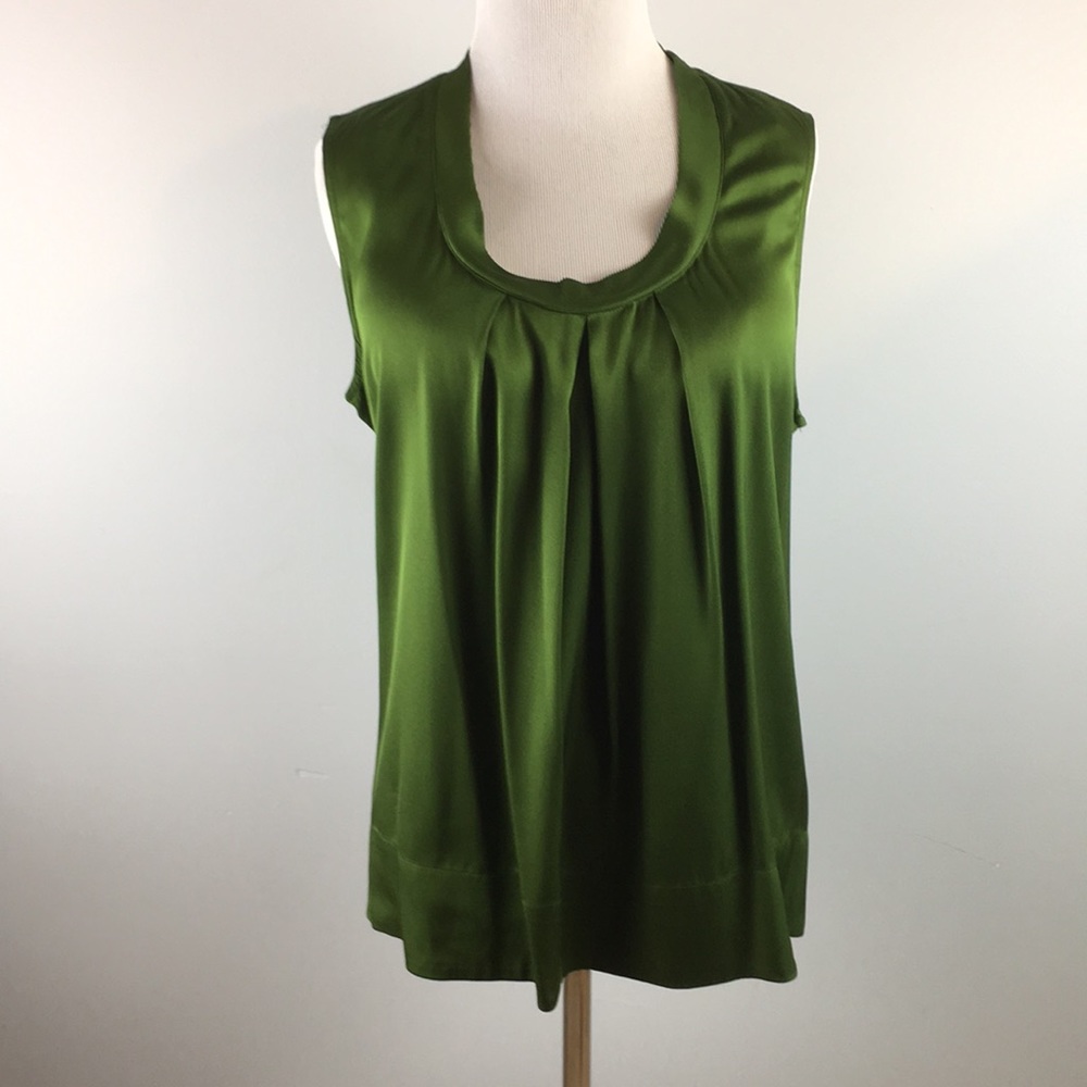 Talbots green silk tunic